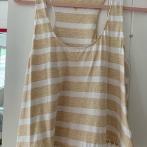 Lilly Pulitzer Gold and White Tank